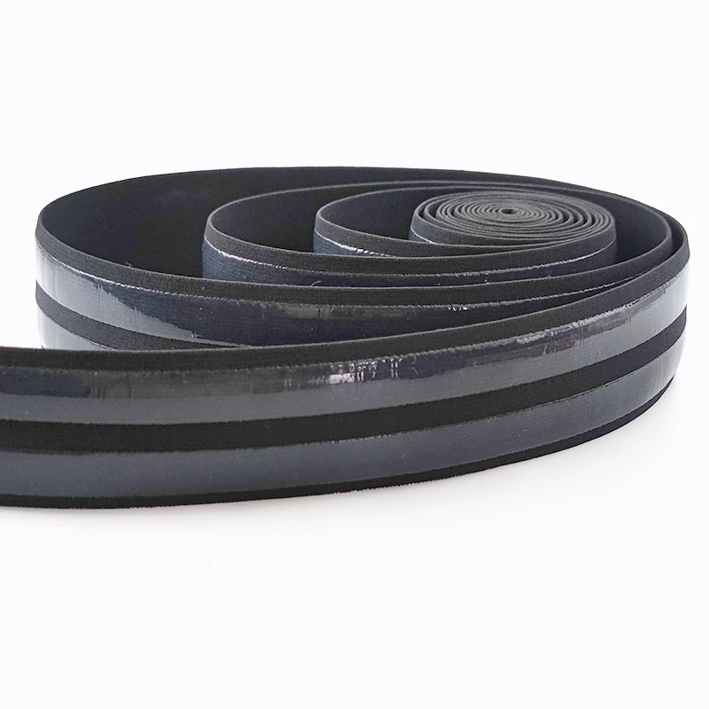 

10M 50mm Anti Slip Elastic Tape Black Striped Elasticity Band Silicone Stretch Bands Waistband Rubber Strap DIY Sewing Accessory