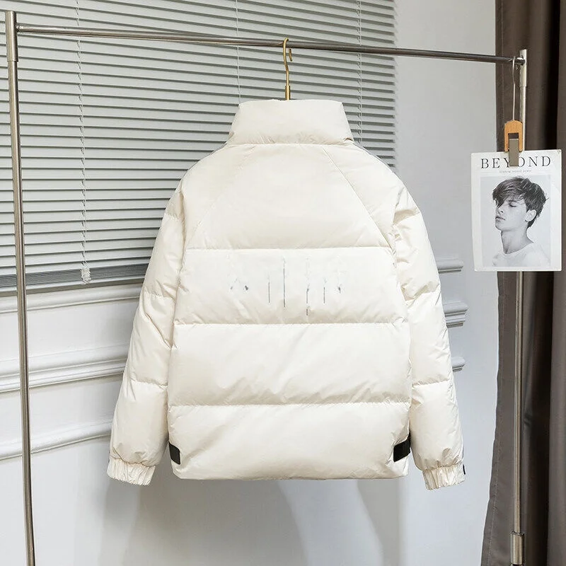

2025 New Sle ex Thiened Stand Collar Du down Puffer Jaet Youth Faion Polyester Fiber White Du Feather Outerwear