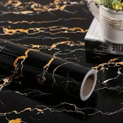 Self-Adhesive Marble Vinyl Wallpaper - Removable, Waterproof, Peel & Stick Wall Stickers For Rooms, Kitchens & Furniture