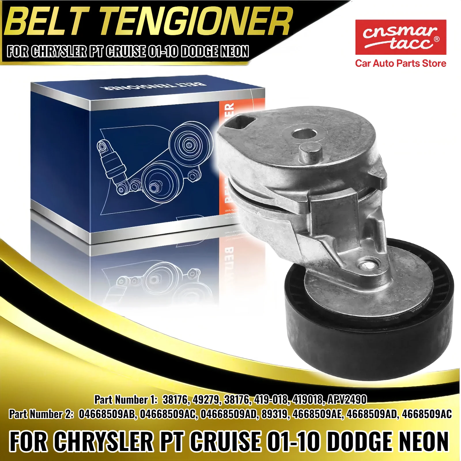 

Натяжитель ремня в сборе и шкив для Dodge Neon Chrysler PT Cruise 2001-2010 L4 2.4L 04668509AB 04668509AC 04668509AD 4668509AE