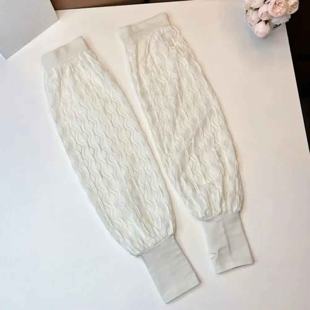 

Loose Fit Uv Uv Sun Protection Arm Sleeves for Men Women Ribbed Cuff Ice Silk Covers for Outdoor Activities Pleated for Golf