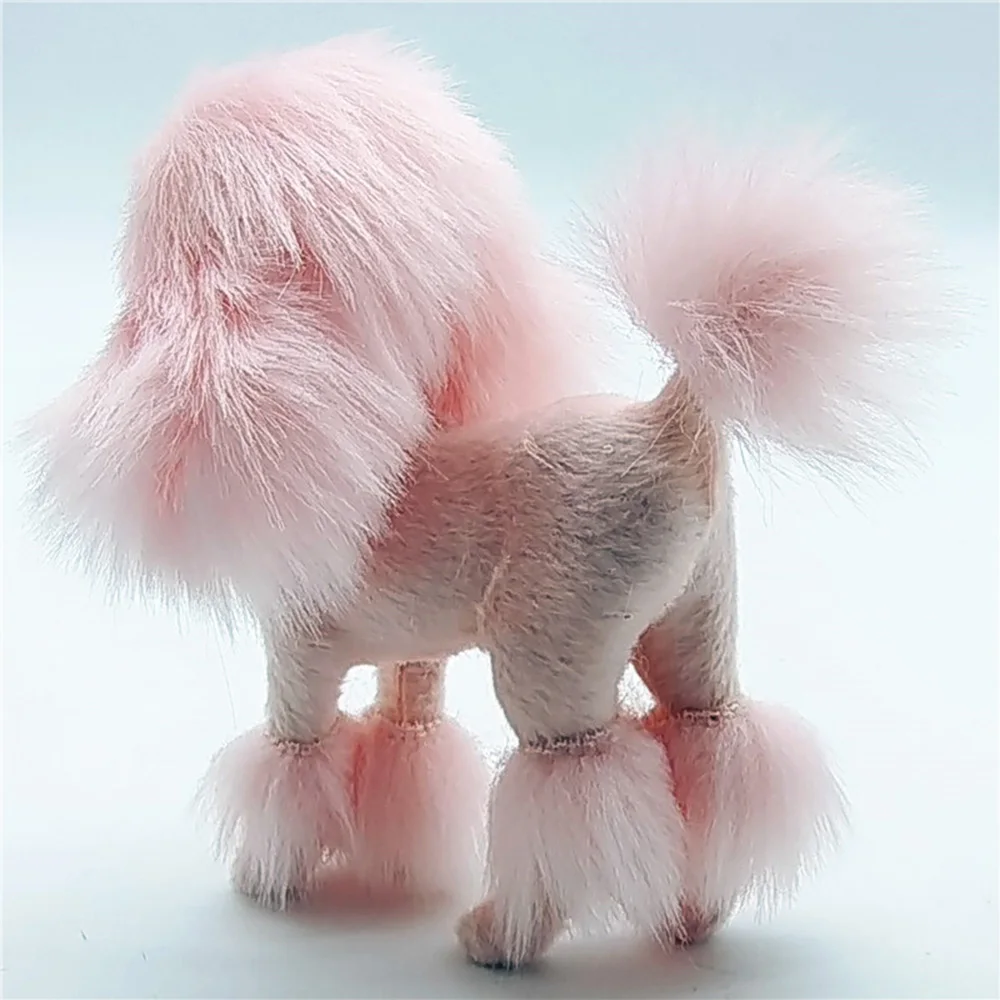 Mini Stuffed Animals Poodles Simulation  Models Pet Ornaments