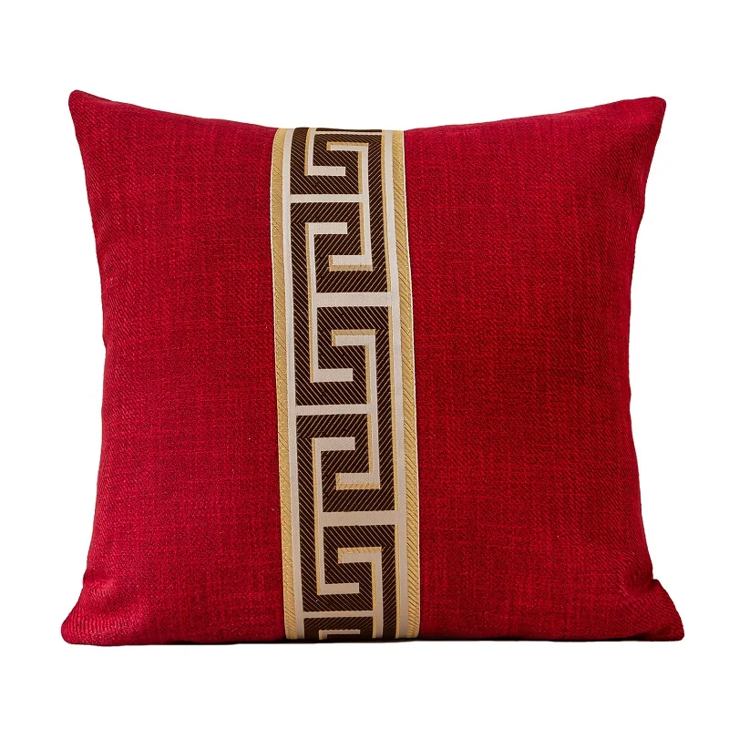 Cotton Linen Cushion Cover for Home Office Coffee Sofa Chair Decoration Nordic Style Geometry Christmas Pillow Covers 45x45cm