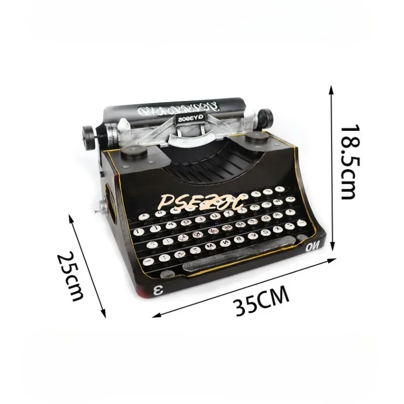 Simulated Retro Typewriter Model Iron Art Old-fashioned Objects Bookstore Decorations Ornaments Photography Props