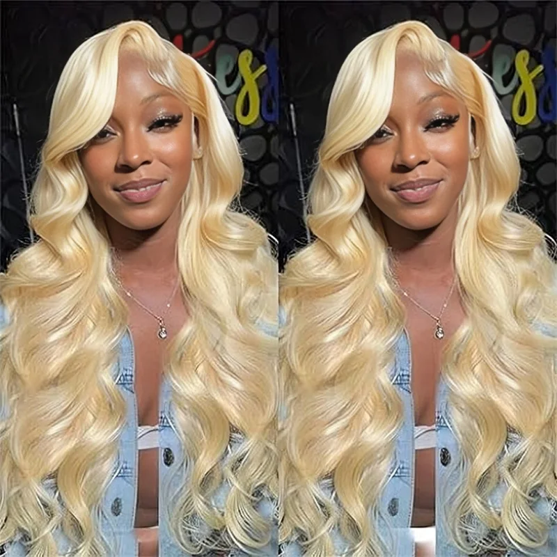 

613 Honey Blonde 13x6 HD Transparen Lace Frontal Wig For Women Body Wave Lace Front Human Hair Wigs Brazilian Remy Wavy Wig