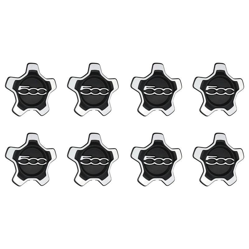 

8X Car Wheel Center Cap Cover For Fiat 500X 2016-2022 6AN69LXHAA Dust Cover Car Accessories Silver