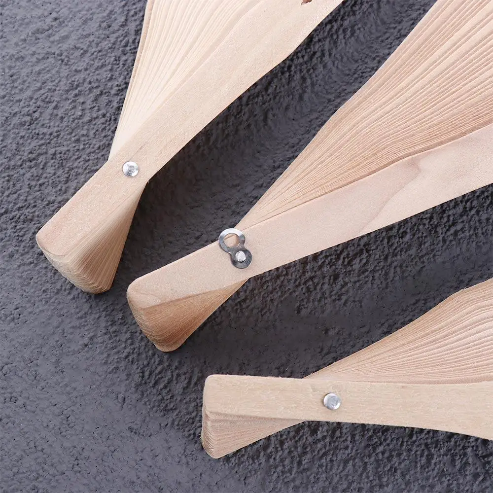Wood Fan Handmade Handle Hand Fan Sandalwood Fan Folding Fans Photo Prop Tool Hand Held Flower Fans Hollow Dance Hand Fans