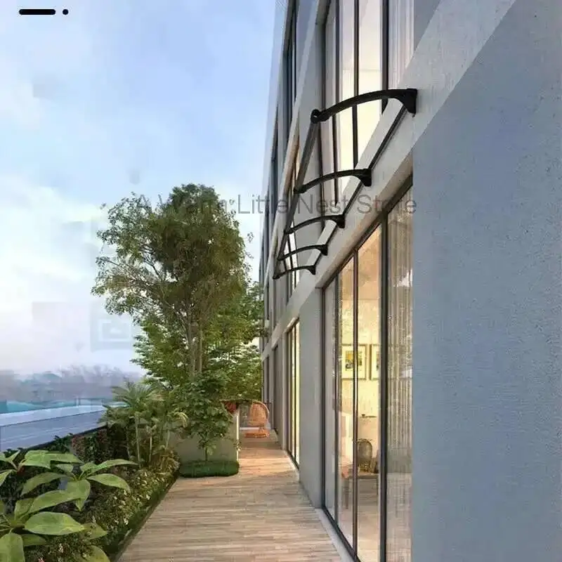 

Durable for Blue Awning Personality Terrace Metal Board Smooth Awnings Modern Unique Household Outdoor Awning for Restaurant