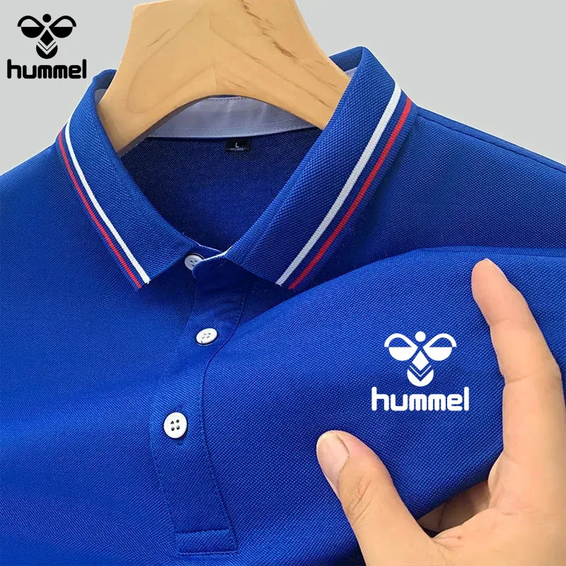 Buy HUMMEL2024 New Men\'s Polo Shirt, Summer T-shirt Casual Shirt, Short Sleeve Men\'s Shirt, Unisex Women\'s Polo Shirt, S-xxxxl