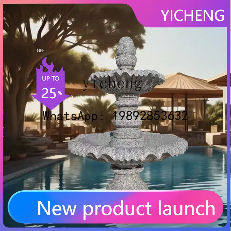 A30  Large European Garden Flowing Water Fountain Water Feature Fish Pool Fountain Sculpture Decoration