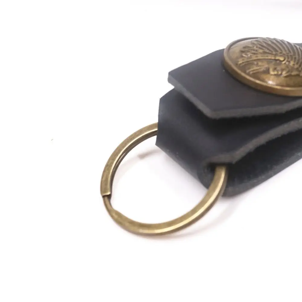 Leather Pendant Handmade Genuine Leather Keychain Cowhide Vintage Retro Key Holder Waist Hanging Classic Car Keychian Gift