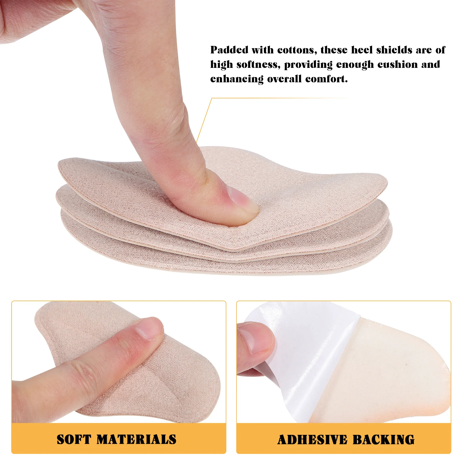 

Heel Pads Anti-Friction Soft Cotton Inserts For Women High Heel Comfort Protection Shoe Back Grips Blister Cushion Foot