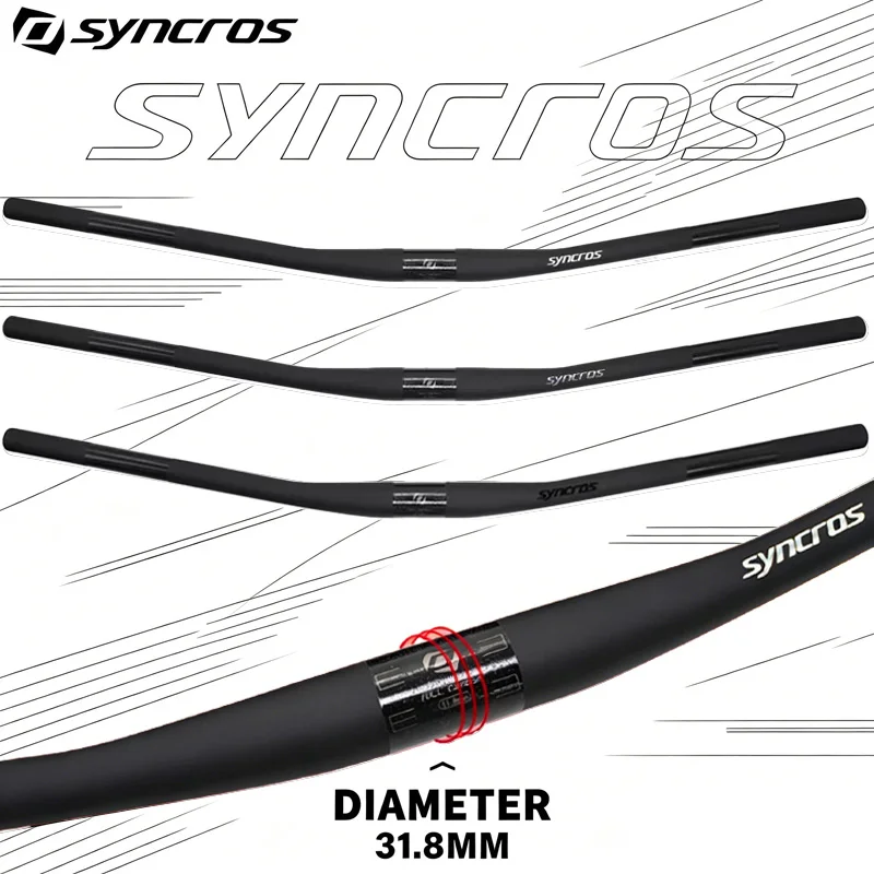 

SYNCORS 9Drgree Matte 31.8mm Clamp,640-780mm Width,181g Ultralight,For MTB Cycling Bike Accessories,3 Different Logos