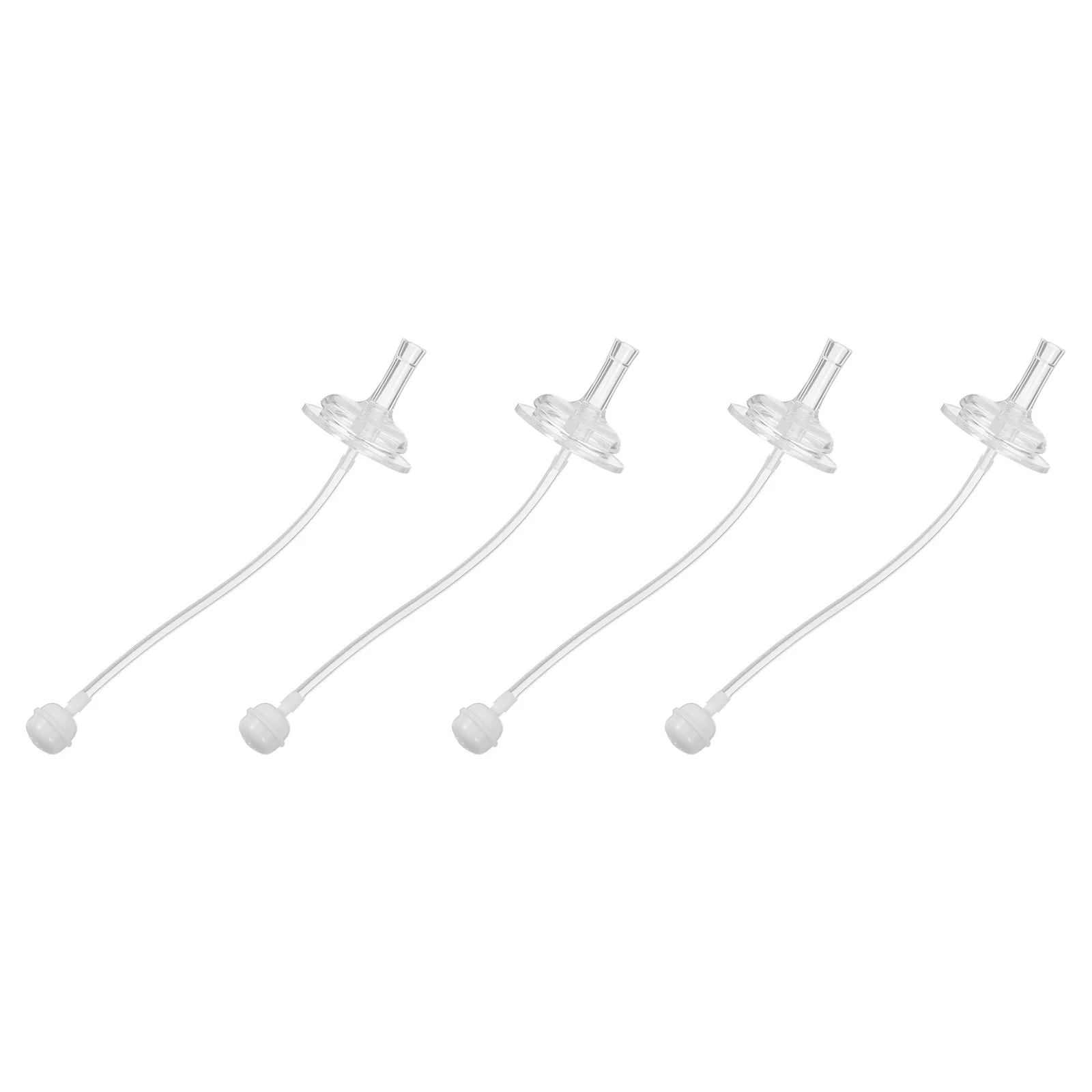 4 Pcs Sucker Water Spout Baby Smoothie Straws Drink Stirrer Silica Gel Cocktail Drinking Bottle