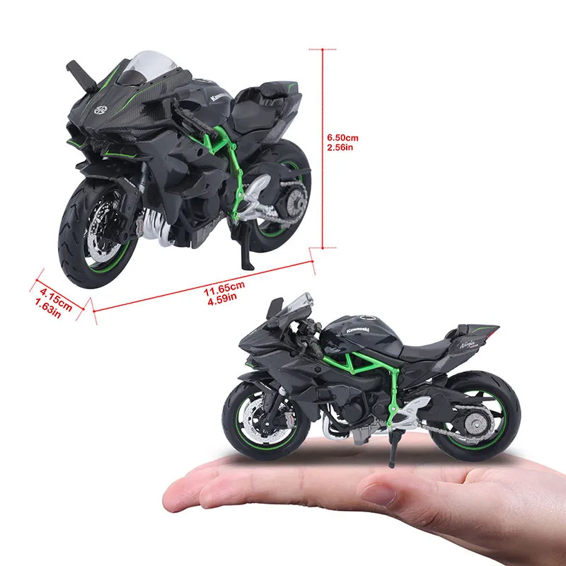 Maisto 1:18 kawasaki ninja h2r genuíno liga modelo de motocicleta estática fundição brinquedo coleção modelo presente