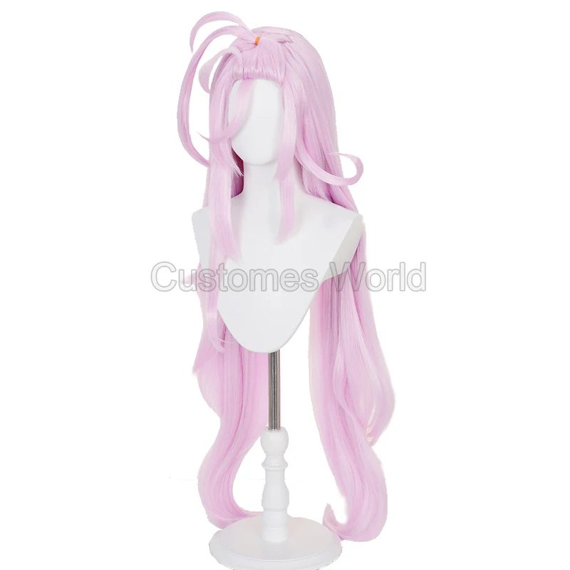 Genshin-Peluca de Cosplay de Albedo de impacto, peluca larga rosa, pelucas sintéticas resistentes al calor para mujeres y niñas, Festiva de Carnaval