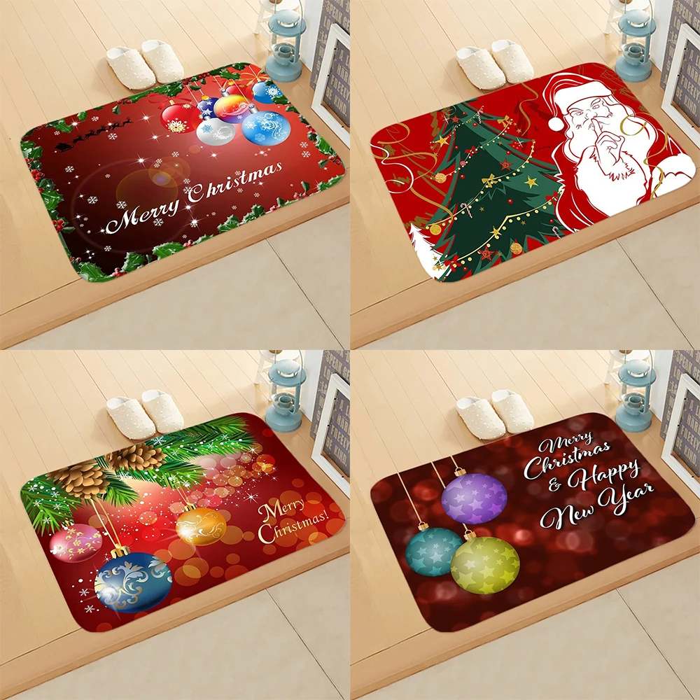 Christmas bathroom absorbent door mats home decoration living room entrance entrance carpet bedroom kitchen floor mats