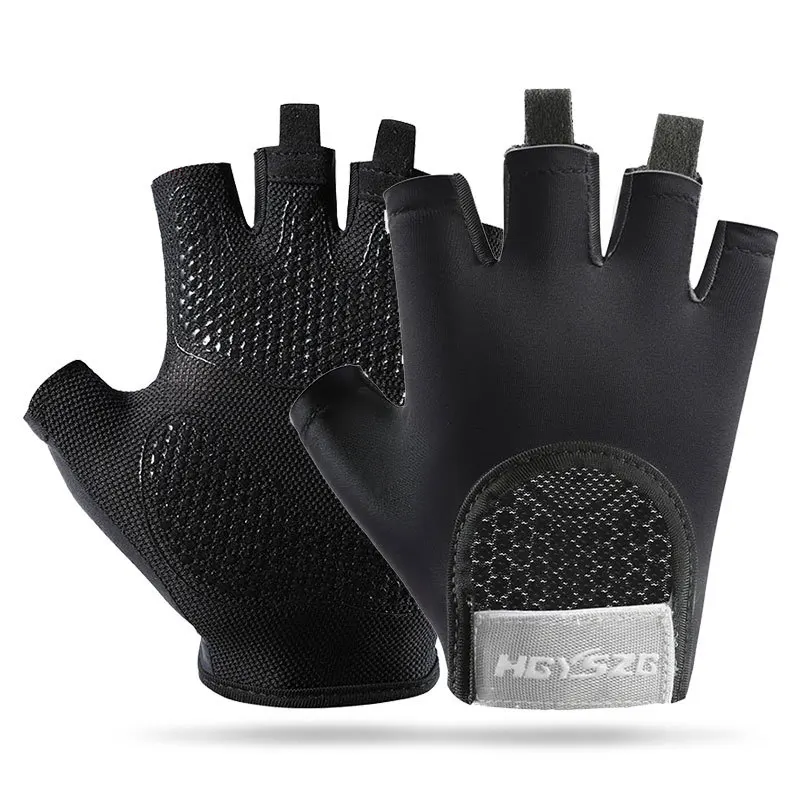 Guantes de gimnasio antideslizantes para hombre y mujer, manoplas de medio dedo para Fitness, culturismo, levantamiento de pesas, entrenamiento de Yoga