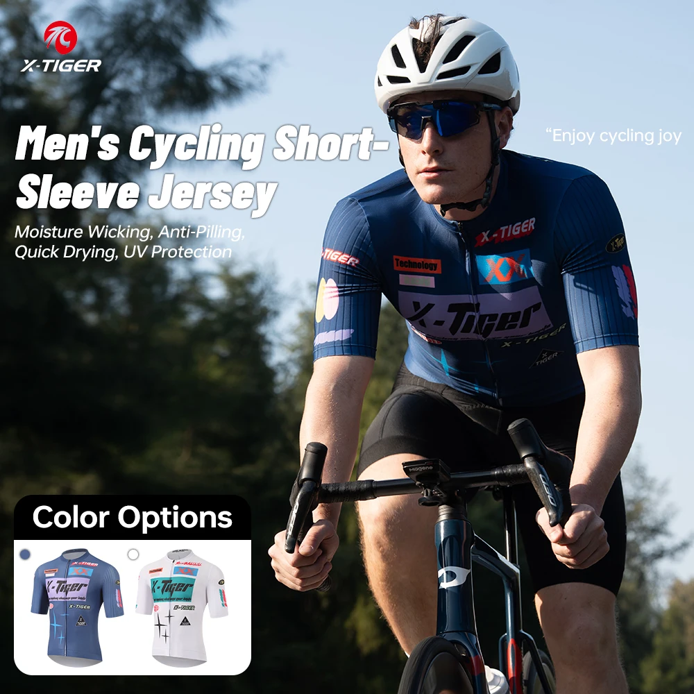 

X-TIGER Man Cycling Jersey Sweat Absorption Breathable Short Sleeve Cycling Maillot Mountain Road Cycling Clothing Professional