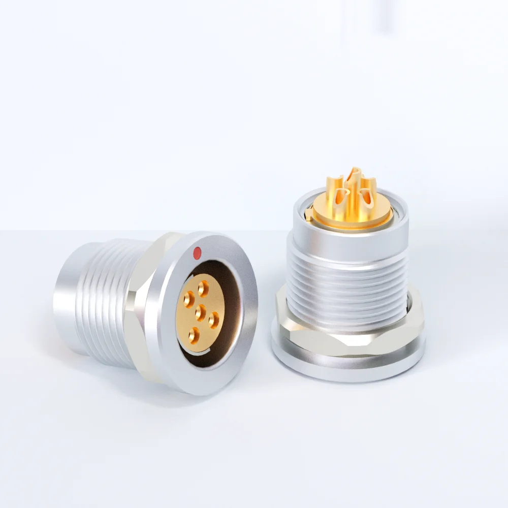 Compatible Fischer Connector D type  102 103 104 105 A/Z  Fixed Socket Push-Pull Self-latching Connector