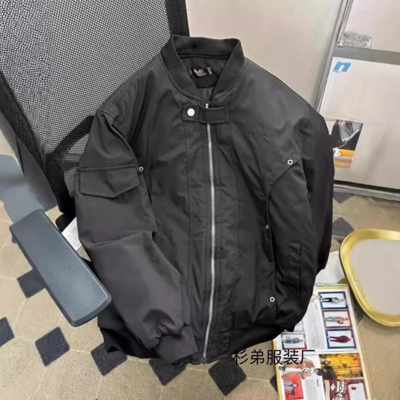 

Men's Oversized Baseball Jacket Thickened for Spring Autumn American Vibe Style Unisex Trendy Design Bomber Coat