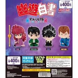 Japan Original capsule toys Yu Yu Hakusho Suwarasetai kawaii Yusuke Kurama Hiei Kazuma Sit cross-legged figures