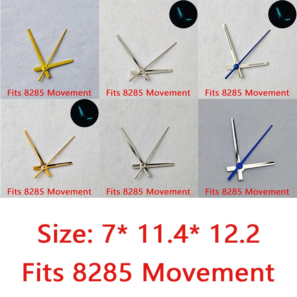 Puntero de reloj de alta calidad, puntero brillante azul-verde, adecuado para movimiento M8285/M8215, accesorios de puntero de reloj, piezas de reloj