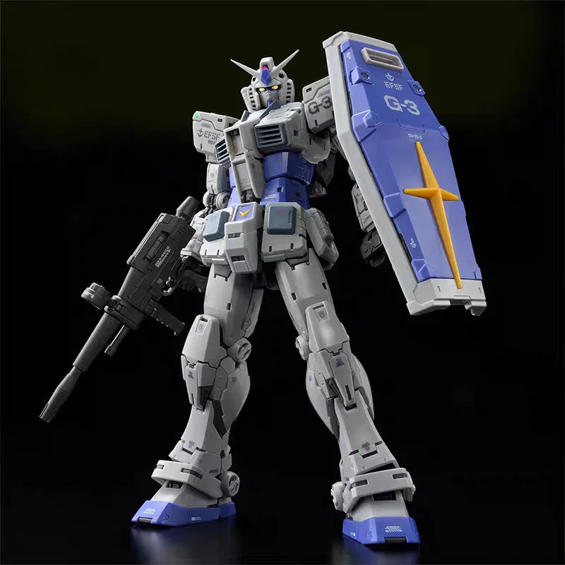 En Stock, Kit de modelo Bandai Gundam genuino RG G3 Gundam Ver 2,0, colección de figuras de acción de Anime, juguetes de modelos de ensamblaje, regalos de cumpleaños