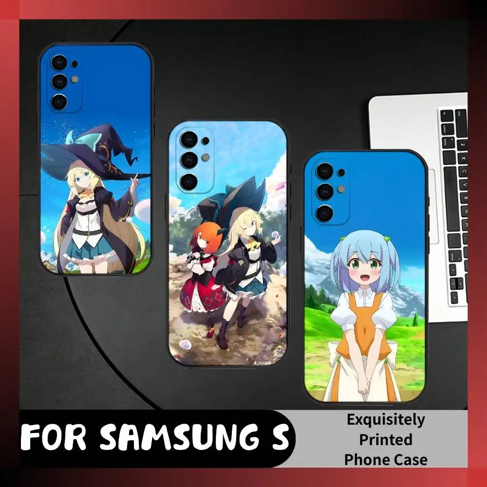 Cute A-Azusa S-Slime300 Anime Phone Case For Samsung S25,S24,S21,S22,S23,S20,Ultra,S26,Plus,Fe,Note,5G Black Cover
