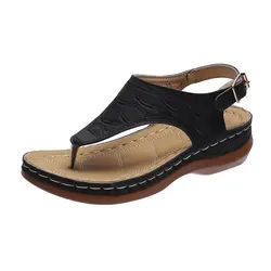 Sandali femminili estate donna scava fuori scarpe romane 2024 gladiatore da donna Open Toe Beach Flats calzature da donna Plus Size 42