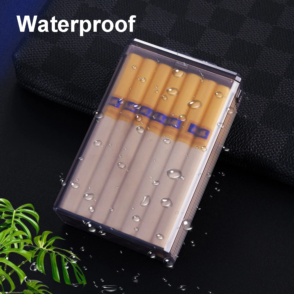 Transparent Cigarette Box Personalized Portable Visible Men\'s Sliding Cover Waterproof Moisture-Proof Sweatproof Compressive