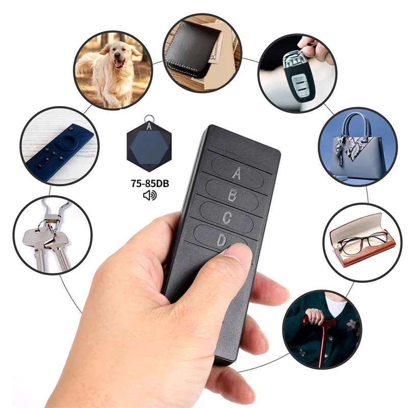 ABAC-Key Finder 433,92 Mhz Buscador de llaves Dispositivo antipérdida Pantalla de tira de luz LED Tiempo de espera ultralargo