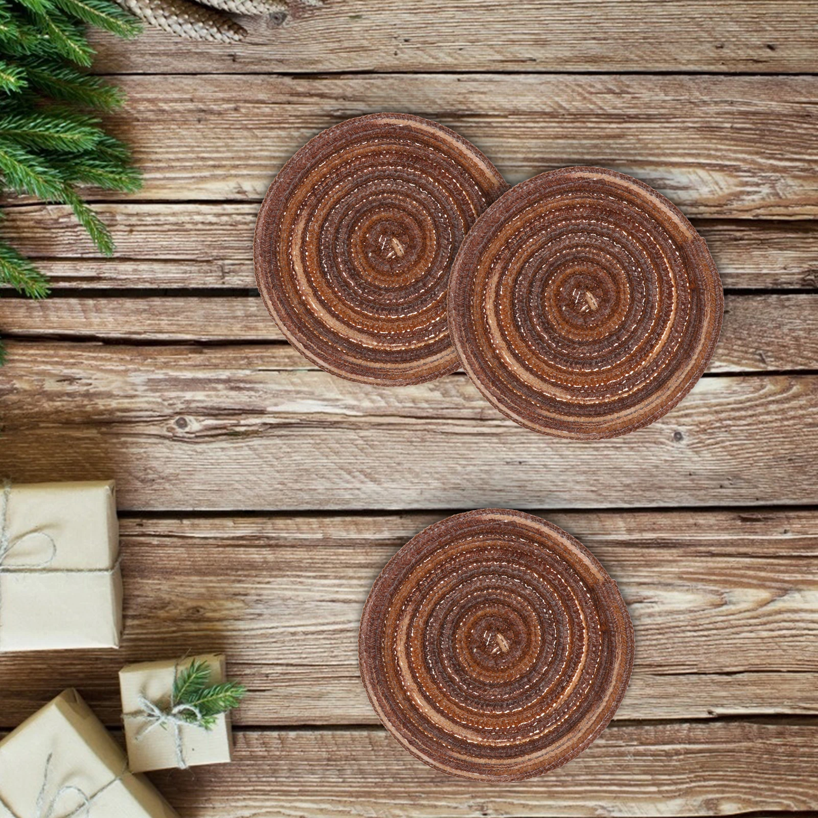 

Cotton Round Table Protectors Bohemian Style Placemats Insulation Home Decoration Piece