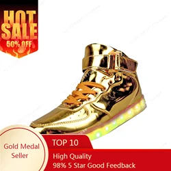 2024 Trump Never Surrender Gold Sneakers Luxury Fashion Shiny Mirror Designer Glitter Street Hip Hop Mens Skateboard Shoes