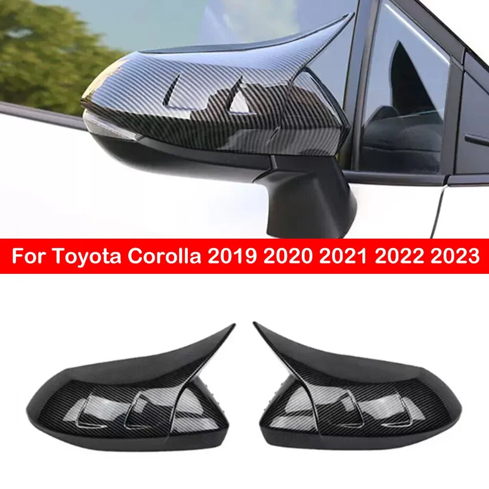 

Для Toyota Corolla 2019-2023 Автомобильное боковое зеркало заднего вида, крышка рогового крыла, внешняя дверь, корпус заднего вида, накладка, корпус, добавьте на