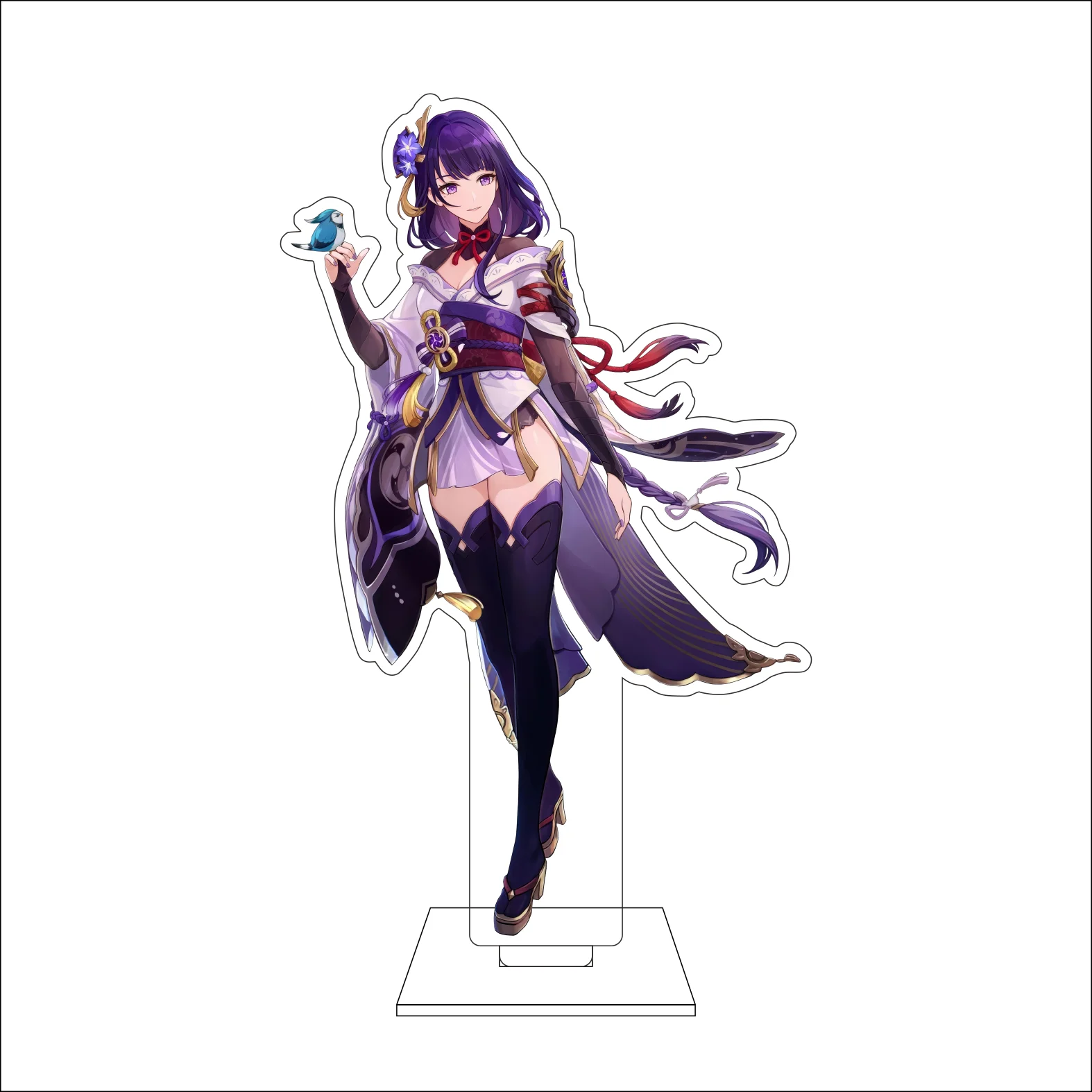 16CM Anime Genshin Impact Cosplay Acrylic Figure Stand Plate Beelzebul Raiden Shogun Ornaments Gifts view 5