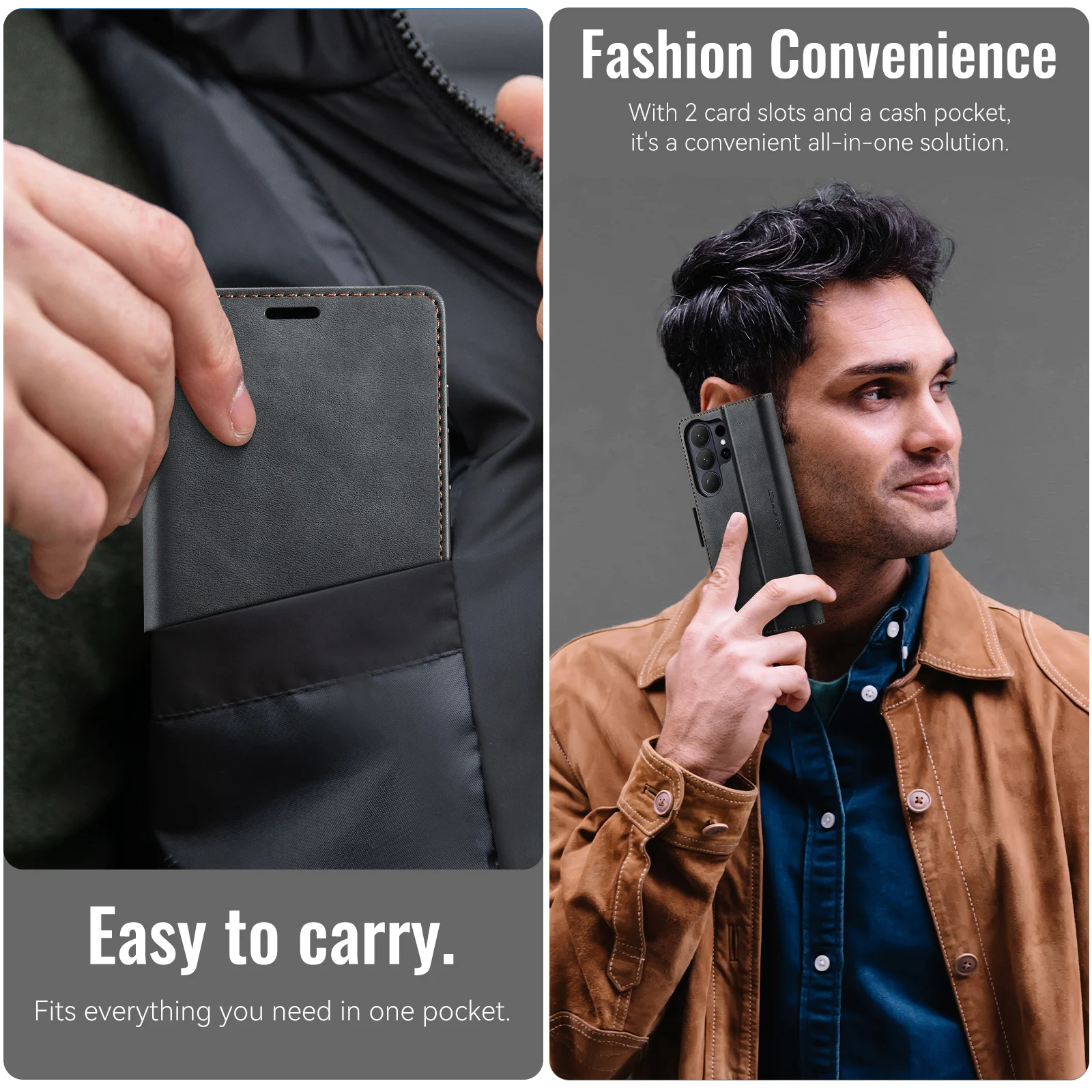 Case For Samsung Galaxy S26 Ul - Leather Folio Wallet Case ulasan dan harga