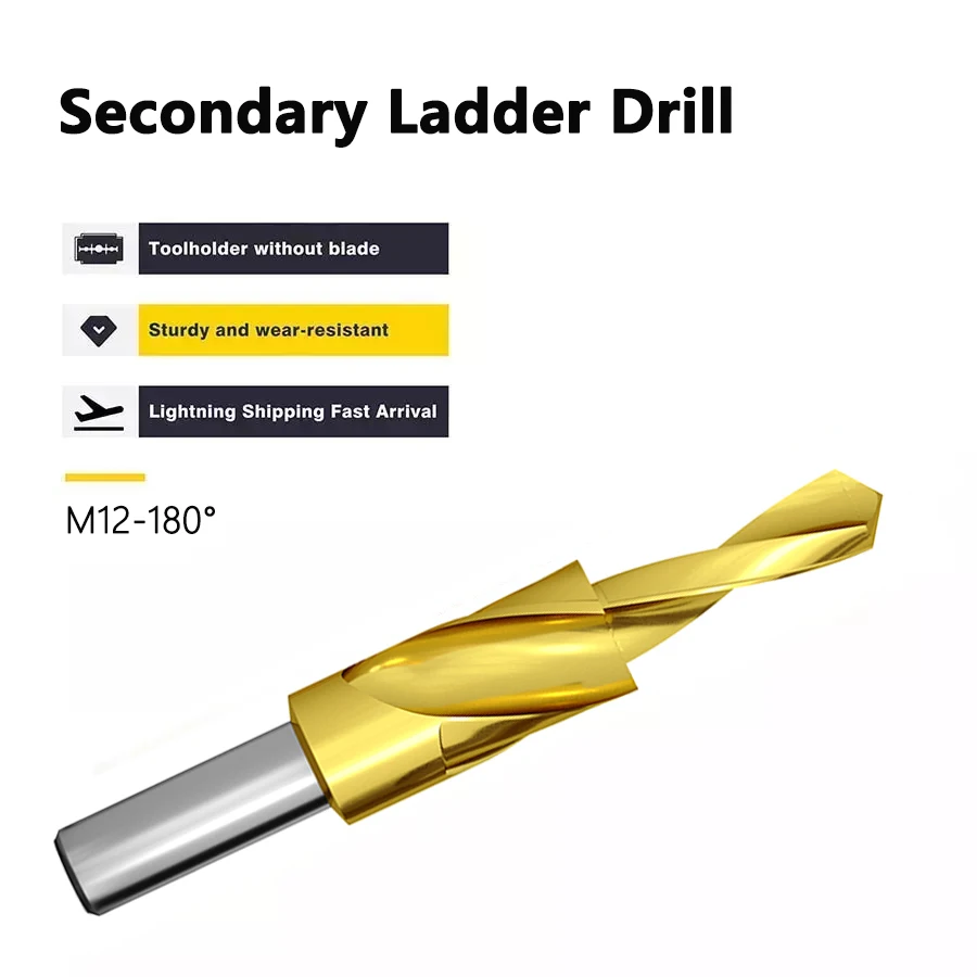 Cobalt-containing Stainless Steel Countersunk Head Secondary Step Drill Bits Twist Drill Step Countersunk Hole Drill Step Drill