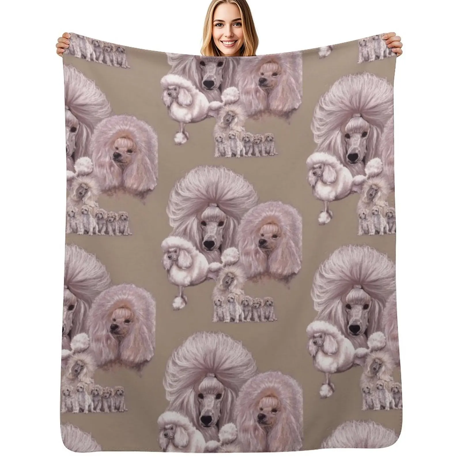 Poodle Gallimaufry Throw Blanket Fade Resistant Durable Throw Blanket
