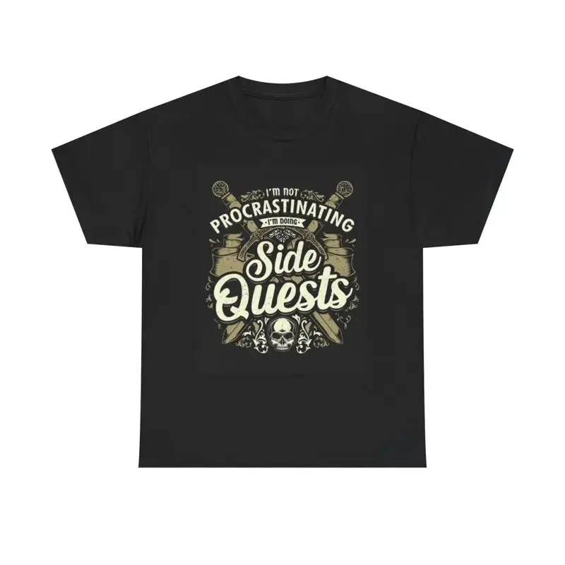 Im Not Procrastinating On Side Quests T Shirt Funny Adhd Heavy Cotton