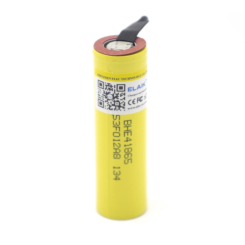ELAIK 100% Original 18650 he4 3.6V Battery 2500mAh 20A 35A high drain HE4 18650 battery power tools +DIY Nickel