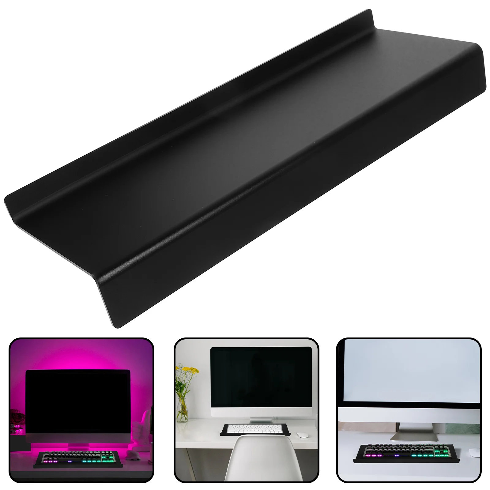 

Ergonomic Keyboard Stand Tilted Acrylic Keyboard Holder for Desktop Computer Riser Tray for Comfortable Typing Workstation Setup