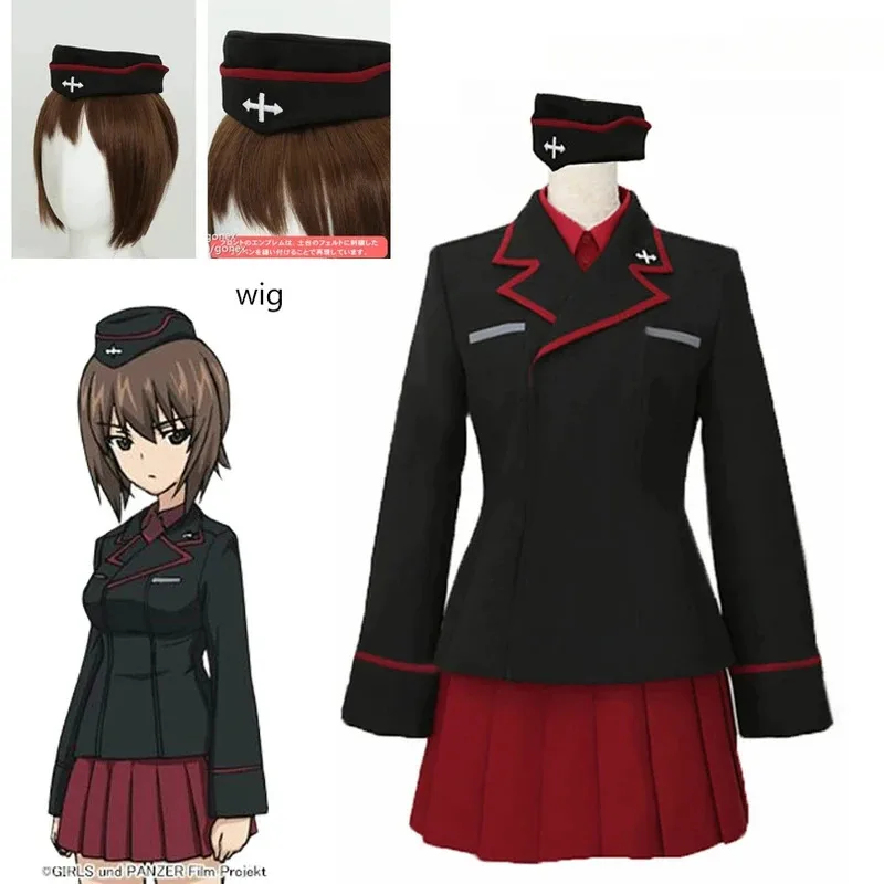 

Аниме GIRLS und PANZER Nishizumi Maho Косплей Костюм Kuromorimine, униформа, карнавальный костюм на Хэллоуин, 2025 г.