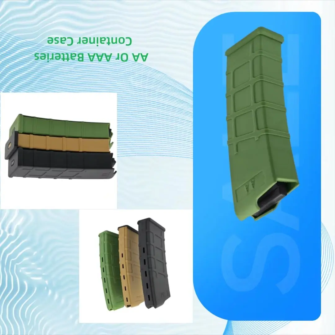 

Magazine Shape Multi-Slots Battery Storage Box AA Or AAA Batteries Container Case for Home Office Use