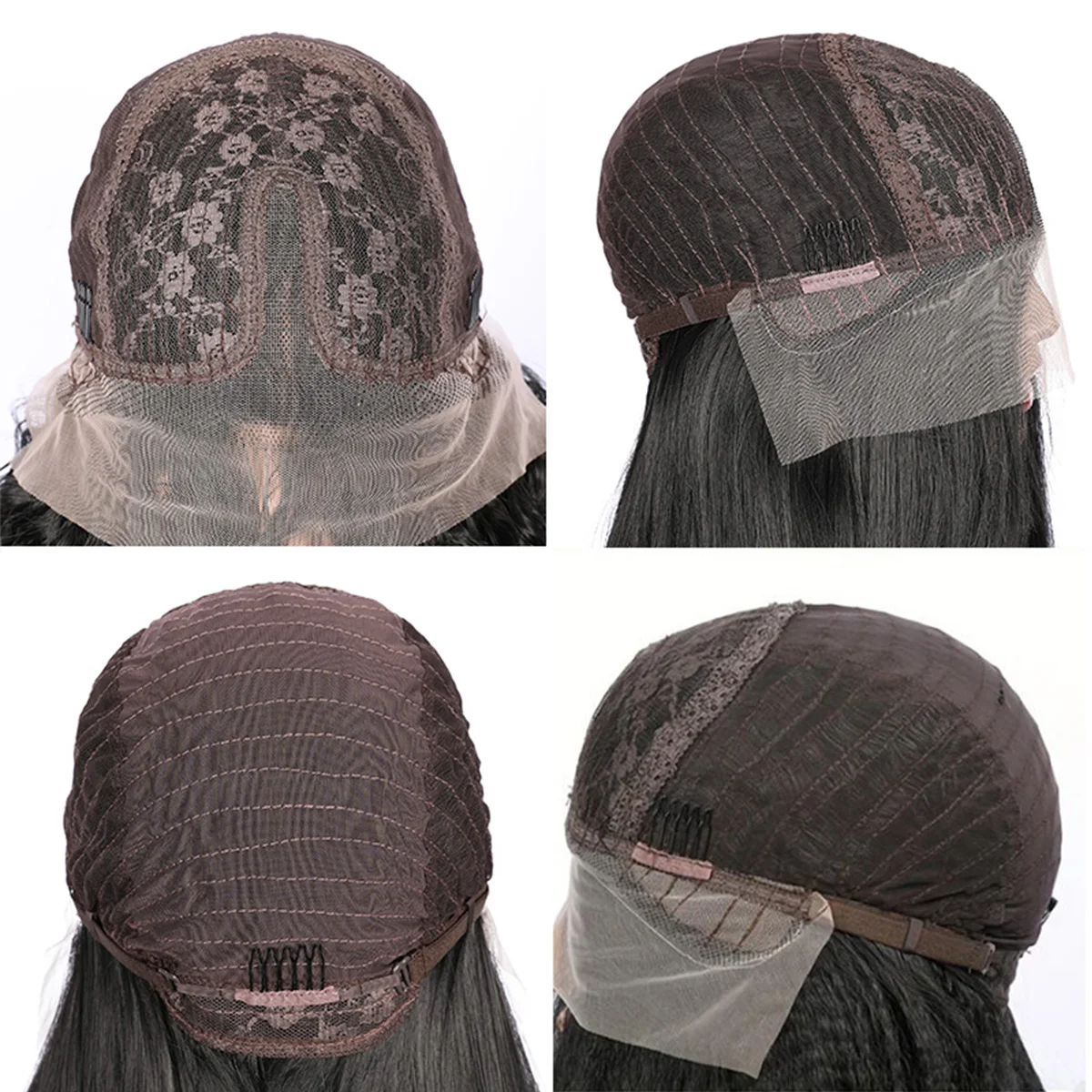 Peluca con malla frontal para mujer, suave, Natural, negro, sin pegamento, 180 de densidad, rizado, 26 pulgadas de largo y profundo, con pelo de bebé, prearrancado para uso diario