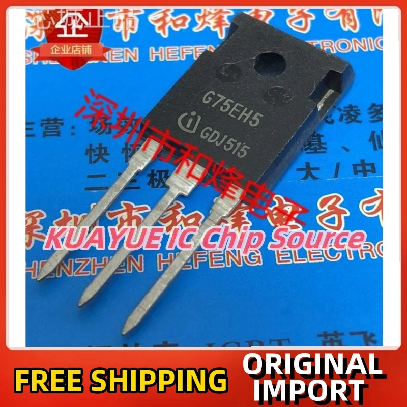 10PCS-30PCS   G75EH5 IGW75N65H5  TO-247 650V 75A   Best Quality Fast Shipping