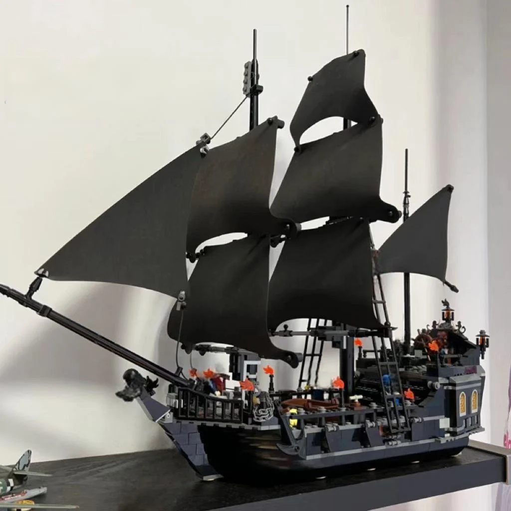 Kit de construction de navires MOC, plus de 800 pièces, modèle de bateau de pirate complexe pour amateurs adultes, projet de bricolage stimulant à partir de 14 ans