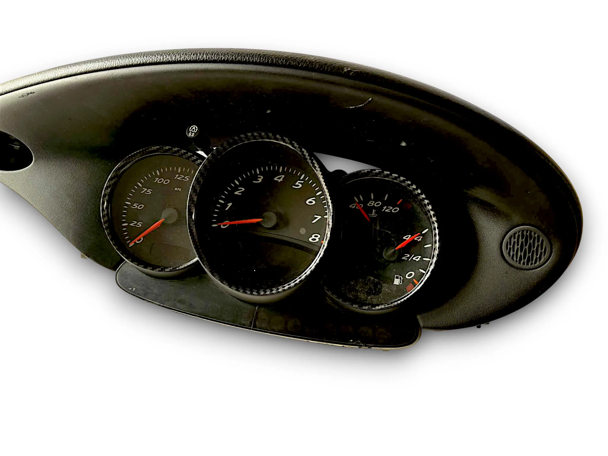 

Gloss Carbon Fiber print Style Dashboard Dial Gauge Rings Bezel Trim FOR Porsche 986 Boxster