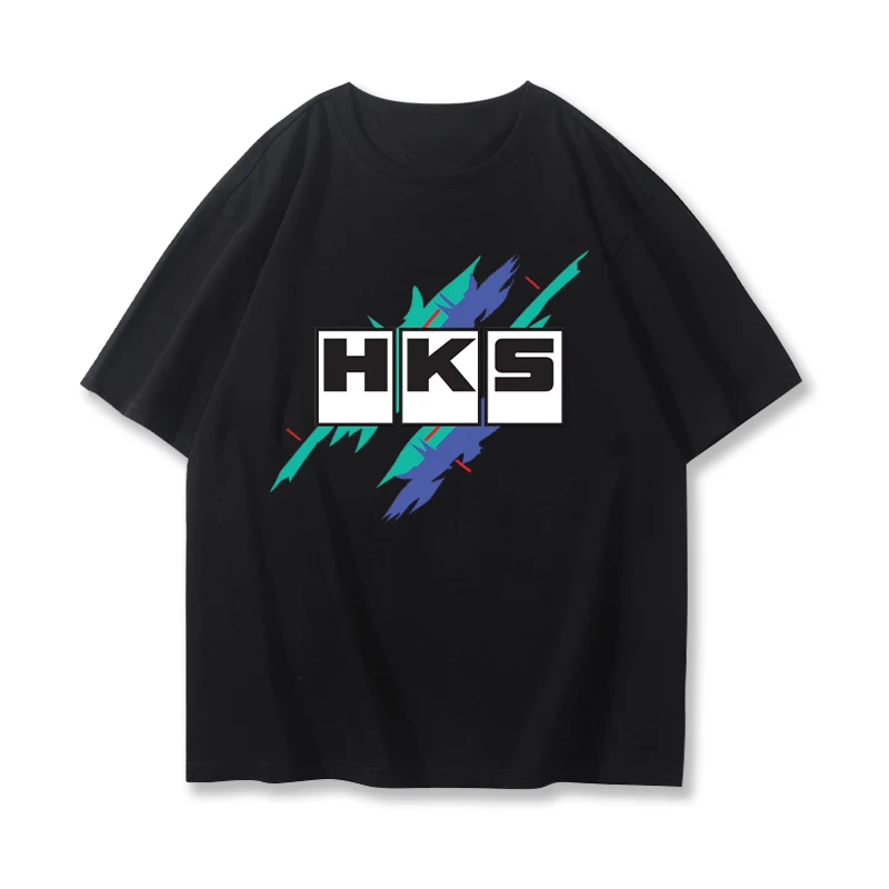 

Japan JDM Modified Car HKS ENDLESS Surrounding Short Sleeve Men and Women Summer Cotton Loose Casual Half Sleeve Tide