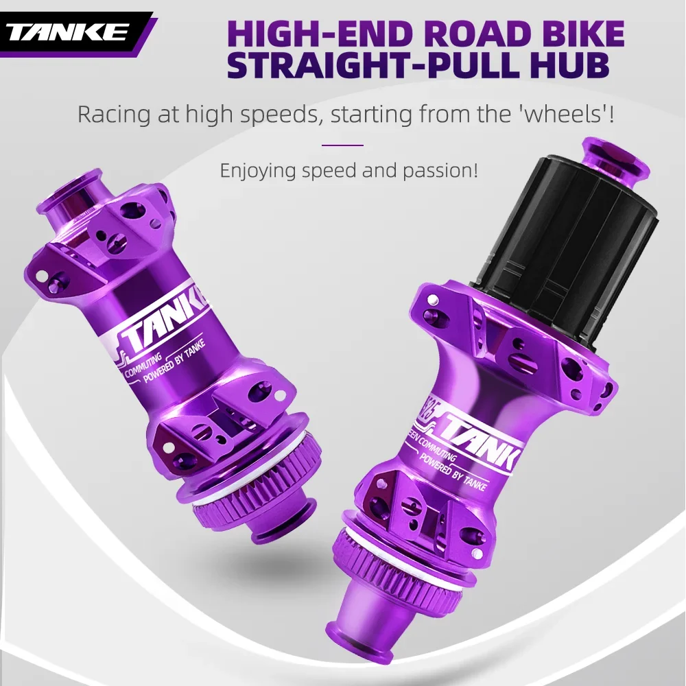 TANKE Road Bike Hub Center Lock Disc Straight Pull Super Light Hubs 24Holes 6 pawls 120 Click Bike Hub TH525，8 9 10 11 12 Speed